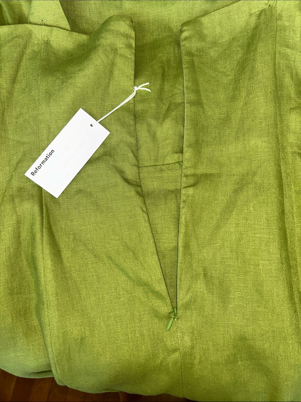 Reformation - Kerrigan linen Square-Neck Mini Dress - Picture 8 of 9